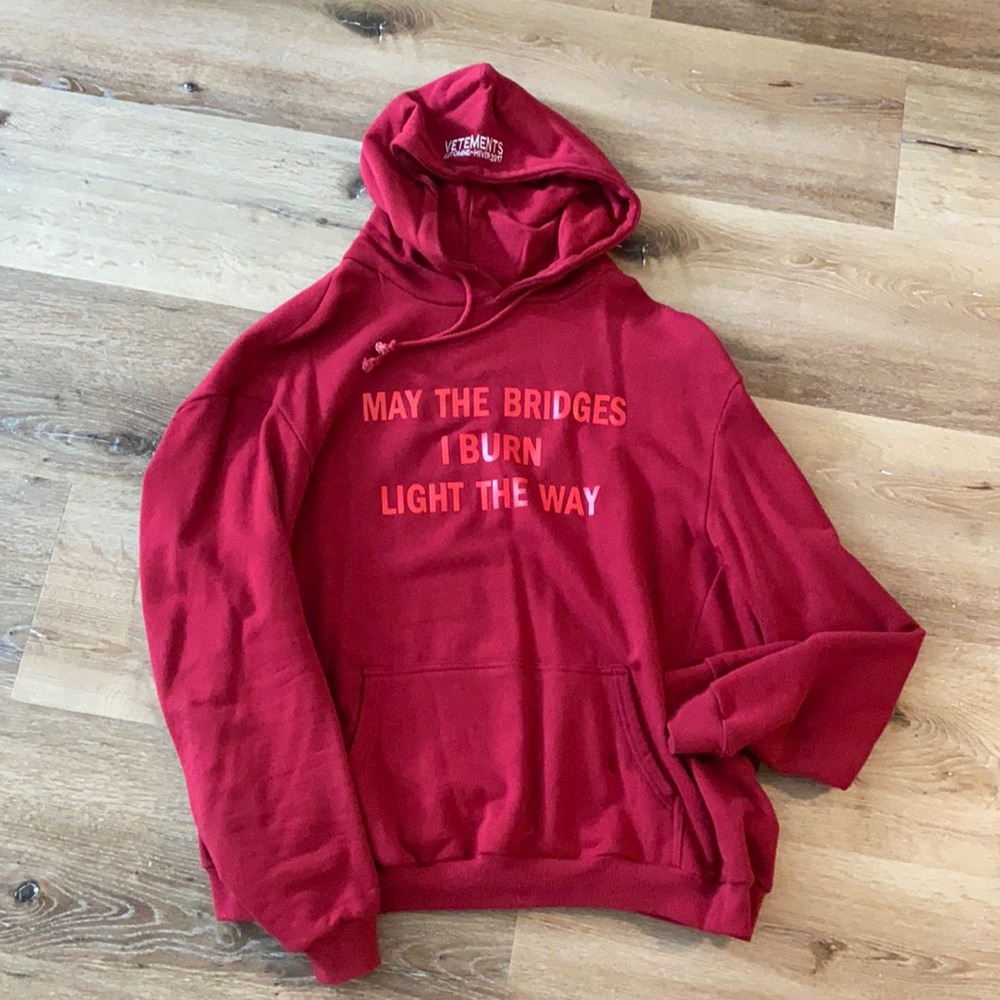 Vetements Red Hoodie F/W 2017